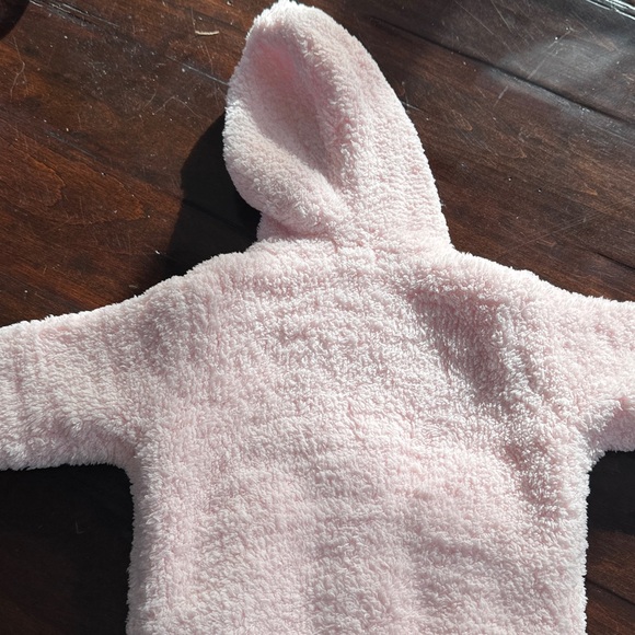 Angel Dear Pink Fuzzy Zip-Up Hoodie ( Size 0-6 mos) - Picture 4 of 4